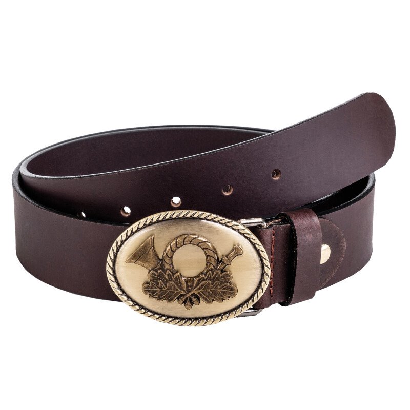 Leather Belt Hunting Horn 85-100cm - Belts - Ieroči